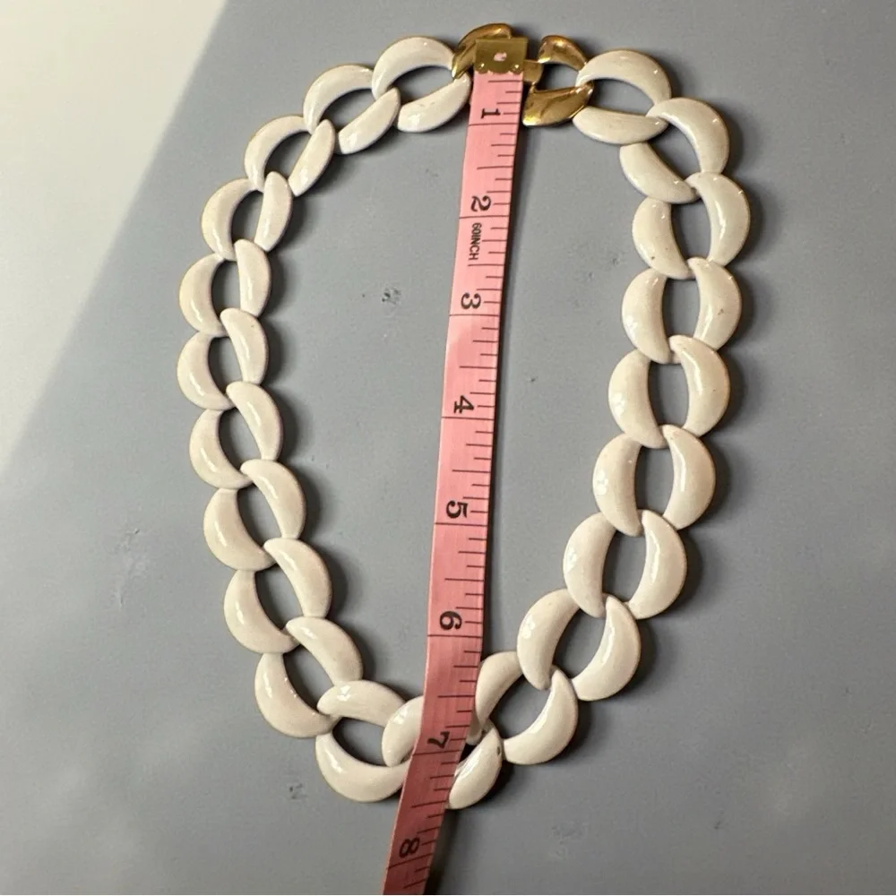 Vintage White Chain Link‎ Necklace